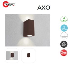 Applique LED AXO Quadrato Bidirezionale IP54 Corten 2xGU10